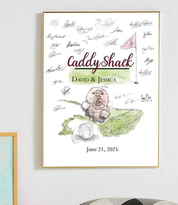 Caddyshack Inspired Alternative Guestbook Print, Guest Book, Bridal Shower, Golf, Wedding, Alternative GuestBook, Birthday Party