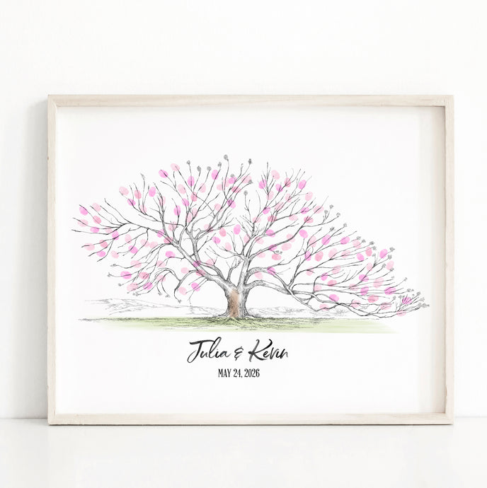 Wedding Guestbook Alternative Cherry Blossom, Cherry Tree, Guests Signatures, Print, Guestbook, Bridal Shower