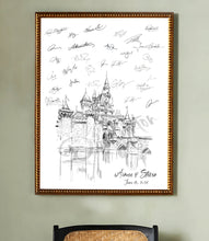Disneyland Castle Bar Mitzvah Alternative Guest Book, Sweet 16 Guestbook Print, Guest Book, Fairytale, Birthday Disney themed, Alternative Sign-in, FREE PEN!