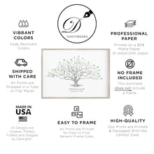 Cherry Blossom Tree Wedding Guest Book Alternative: Thumbprint Guestbook
