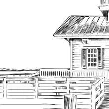 Roanoke Marshes Lighthouse Guestbook Print, Guest Book, Bridal Shower, North Carolina Wedding, Alternative Sign-in (8 x 10 - 24 x 36)