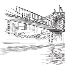 Cincinnati Skyline Guestbook Stadium View Print, Guest Book, Bridal Shower, Wedding, Custom, Alternative Guest Book, Wedding Sign-in - Darlington Guestbooks