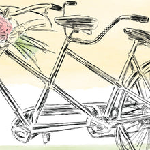 Bicycle Built for 2 Guestbook Print, Guest Book, Bridal Shower,f Wedding, Alternative GuestBook, Sign-in, Bike for Two  (8 x 10 - 24 x 36)