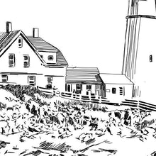 Portland Head Lighthouse Guestbook Print, Guest Book, Bridal Shower, Maine, Wedding, Alternative GuestBook, Birthday, Sign-in FREE PEN