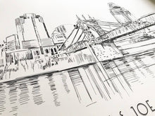 Cincinnati Skyline Guestbook Stadium View Print, Guest Book, Bridal Shower, Wedding, Custom, Alternative Guest Book, Wedding Sign-in - Darlington Guestbooks