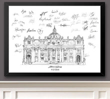 Vatican Guestbook Print, Catholic Guest Book, Religious, Bridal Shower, Wedding, Custom, Alternative, Wedding Sign-in (8 x 10 - 24 x 36)