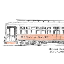 Pittsburgh Trolley Car Wedding Guest Book Alternative: Personalized Print