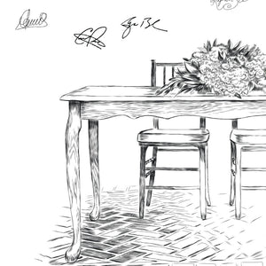 Rustic Wedding Guest Book Alternative: Personalized Table Print