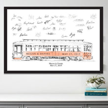 Pittsburgh Trolley Car Wedding Guest Book Alternative: Personalized Print