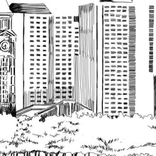 New Jersey Skyline Wedding Guest Book Alternative: Personalized NJ Guestbook Print