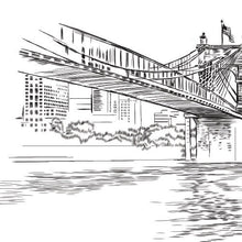 Cincinnati Watercolor Skyline Guestbook: Alternative Wedding Sign In