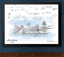 Cincinnati Watercolor Skyline Guestbook: Alternative Wedding Sign In