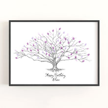 Birthday Party Thumbprint Tree, Guest Book Print, Fingerprint Guest Book, 30th Birthday, Alternative Guestbook, Birthday Party Decor, Bday