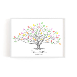Mehndi Sangeet Guest Book: Fingerprint Tree, Indian Wedding Alternative