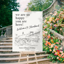 Welcome to Cleveland Wedding Sign: Hand-Drawn Archival Print