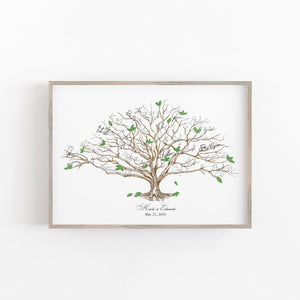 Low Oak Tree Guest Book Alternative: Wedding Signature Poster