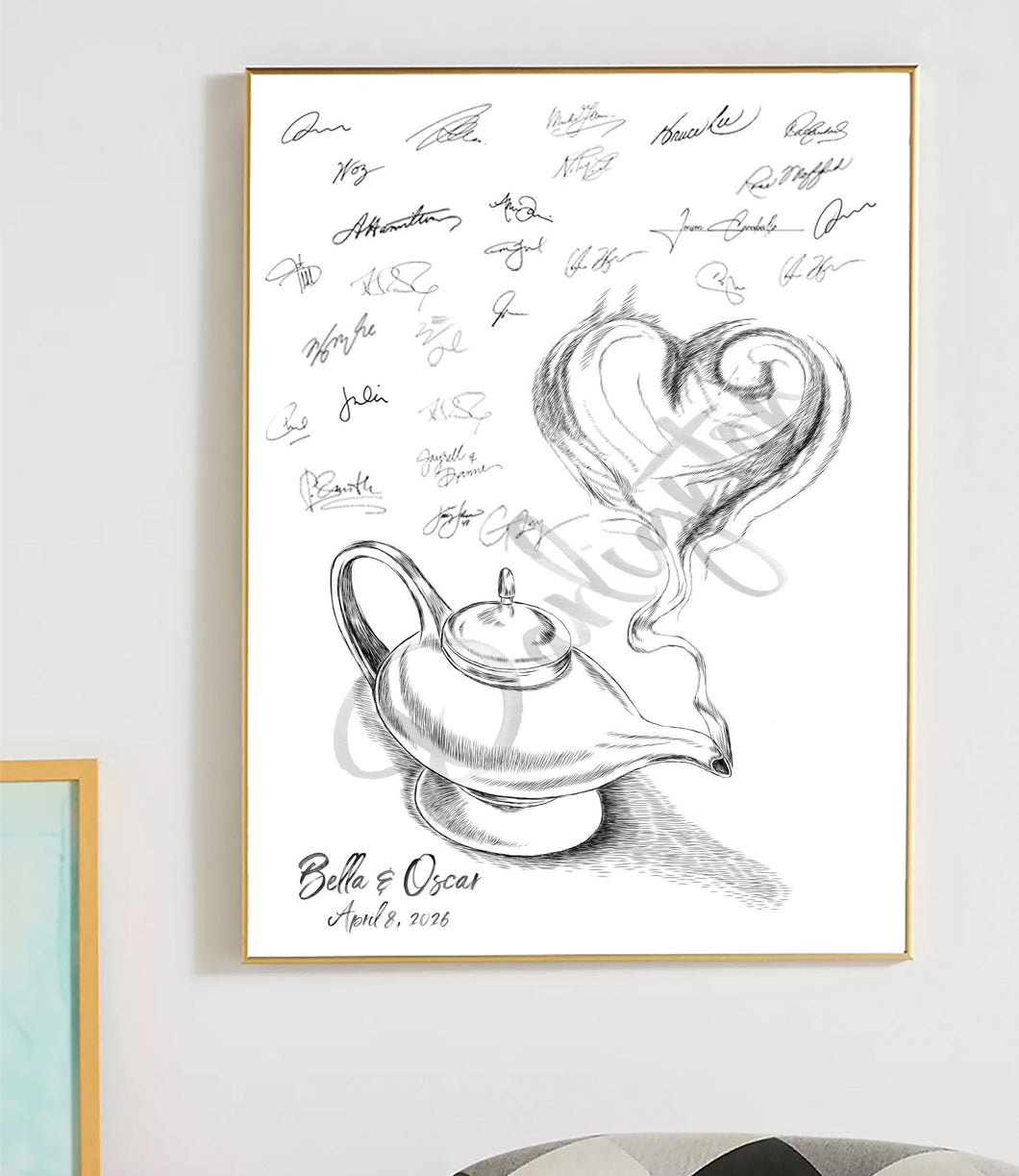 Aladdin Lantern Guestbook Print: Fairytale Wedding Sign-in
