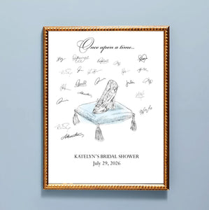 Glass Slipper Bridal Shower Guest Book: Personalized Keepsake