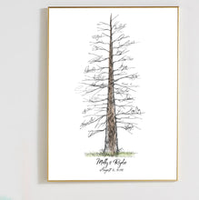 Wedding Guest Book Alternative Watercolor Pine Tree, Unique Guest Book, Guest Book Tree, Rustic Guest Book, Guestbook Sign-In, Custom