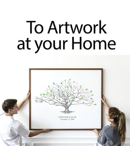 Mardi Gras Tree Guest Book Alternative: Signature Low Oak Print