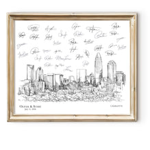 Charlotte Skyline Guest Book Idea, Wedding Guestbook Ideas, Unique Guest Book, Wedding Sign-In, Custom, Alternative Guest Book