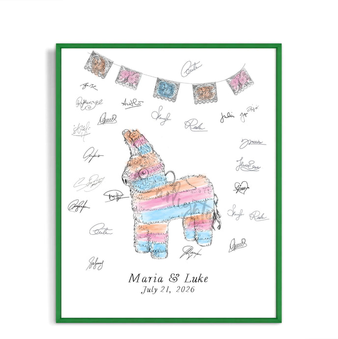 Piñata Guestbook Print, Guest Book, Mexican themed party, Wedding, Birthday, Bridal Shower, Family Reunion Alternative Wedding Sign-in