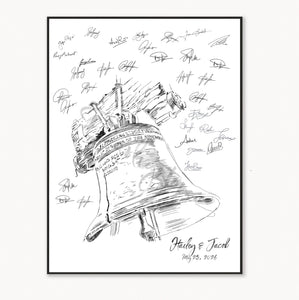Liberty Bell Wedding Guestbook Alternative: Philadelphia Wedding Sign-in