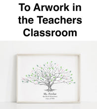 Teacher Gift Apple Tree Fingerprint Guest Book, Thumbprint Tree, Class Gift, End of Year Gift, Fingerprint Gift for Teacher, Guest Book idea