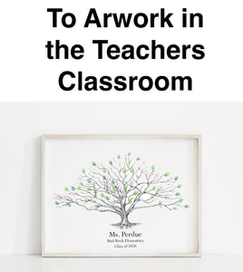 Teacher Gift Apple Tree Fingerprint Guest Book, Thumbprint Tree, Class Gift, End of Year Gift, Fingerprint Gift for Teacher, Guest Book idea