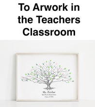 Teacher Gift Fingerprint Tree of Students, Thumbprint Tree, Class Gift to Teacher, End of Year Gift, Principle Gift, Teacher Gift Idea