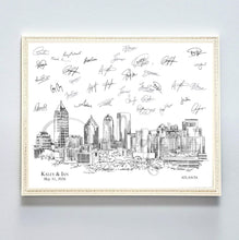 Atlanta Wedding Guest Book Skyline Custom Guestbook Alternative Guestbook Wedding Sign-in Guest Book idea, Retirement Gift