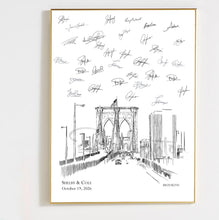 Brooklyn Wedding Guestbook New York Guest Book Custom Guestbook Ideas, NYC, Wedding Alternative Guestbook, Wedding Sign-In, Retirement Gift