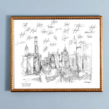 Chicago Wedding Guest Book Alternative: Skyline Signature Print