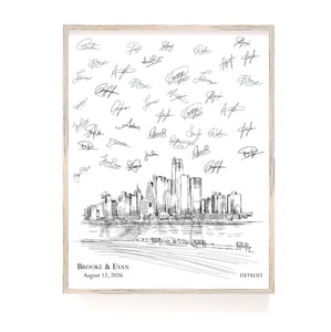 Detroit Wedding Guest Book Custom Alternative Guestbook Ideas Wedding Unique Guest Book Wedding Sign-in, Retirement Gift