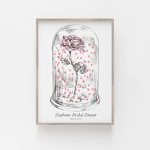 Rose Bridal Shower Guest Book: Thumbprint Keepsake