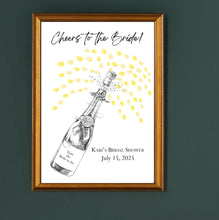 Champagne Bottle Bridal Shower Guest Book: Thumbprint Keepsake