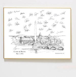 Washington DC Wedding Guest Book Alternative DC Memorials, Wedding Guestbook ideas Custom DC Wedding Guestbook Sign-in, Retirement Gift