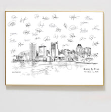 Baltimore Wedding Guestbook, Guest Book, Bridal Shower, Custom Guest Book, Alternative Guest Book, Skyline Guestbook, Wedding Guest Book