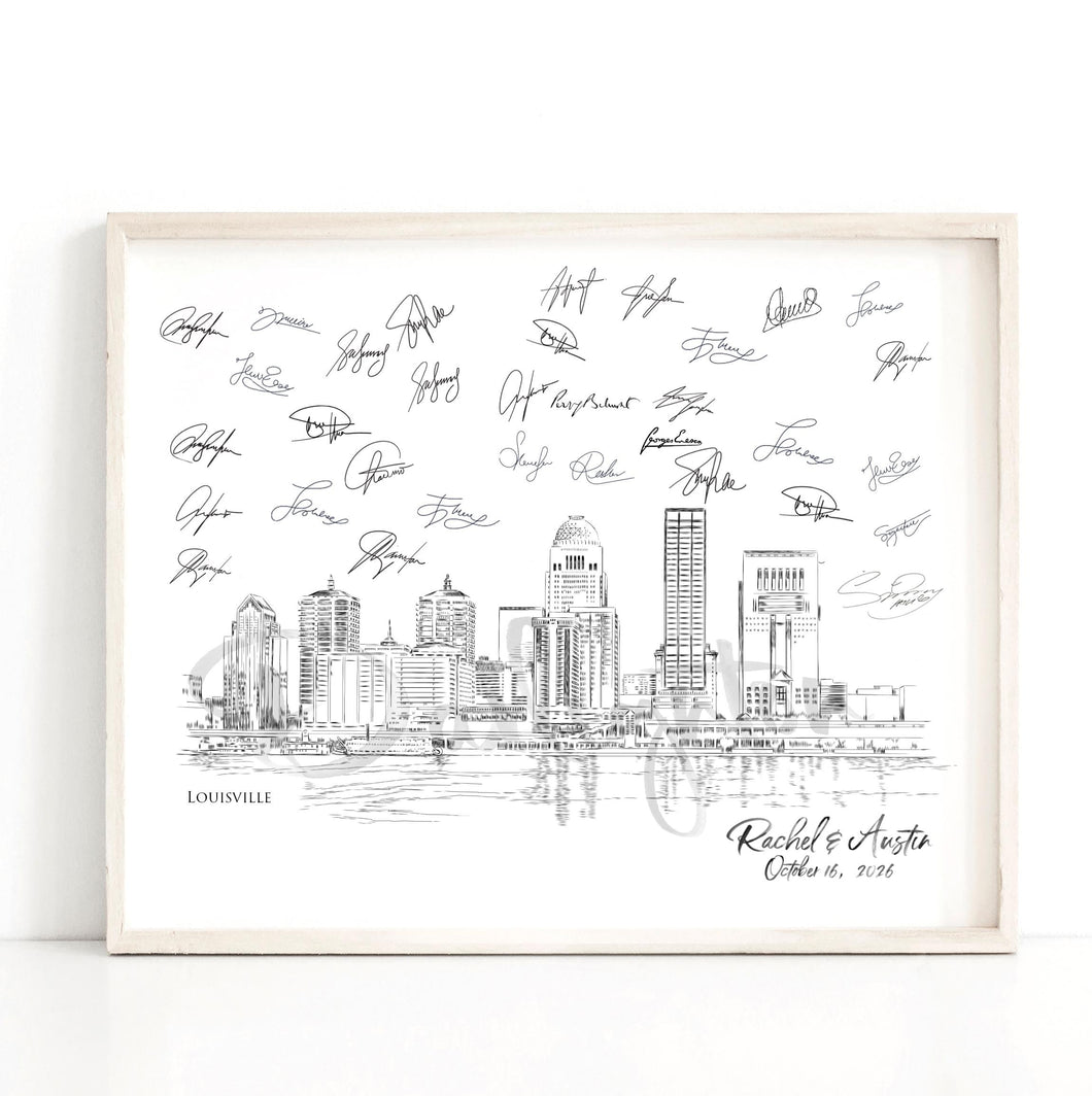 Louisville Wedding Guestbook, Unique Guest Book, Kentucky, Bridal Shower, Guest Book Ideas, Custom Guestbook Alternative, Wedding Sign-in