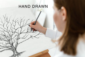 Baby Shower Guest Book Low Oak Tree Thumbprint Guestbook Print, Fingerprint Guest Book, Baby Shower Gift Baby Naming Day Gender Reveal Party
