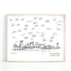 Wedding Guestbook Richmond VA Guest Book Custom Guestbook Wedding Sign-in Guest Book Ideas Unique Guestbook Alternative, Retirement Gift
