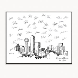 Dallas Wedding Guest Book Custom Guestbook Wedding Alternative Guest Book Unique Wedding Sign-in Guestbook Ideas, Retirement Gift