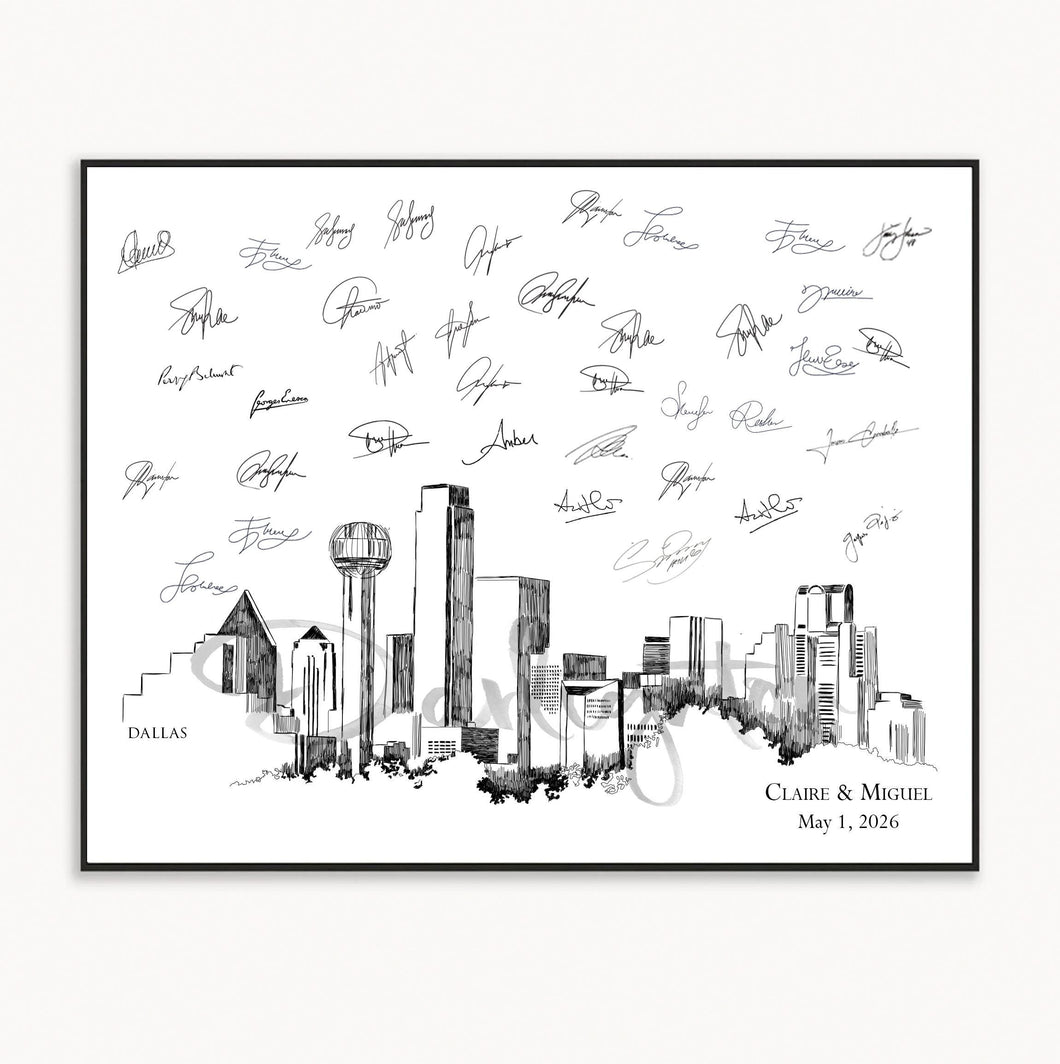 Dallas Wedding Guest Book Custom Guestbook Wedding Alternative Guest Book Unique Wedding Sign-in Guestbook Ideas, Retirement Gift