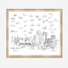 Kansas City Skyline Guestbook, Wedding Guest Book, Unique Guestbook, Custom SkylineGuestbook, Alternative Guest Book, Guest Book Ideas