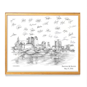 Wedding Guestbook Columbus, Custom Guest Book, Bridal Shower, Guestbook Ideas Alternative Guest Book Unique Wedding Sign-In, Retirement Gift