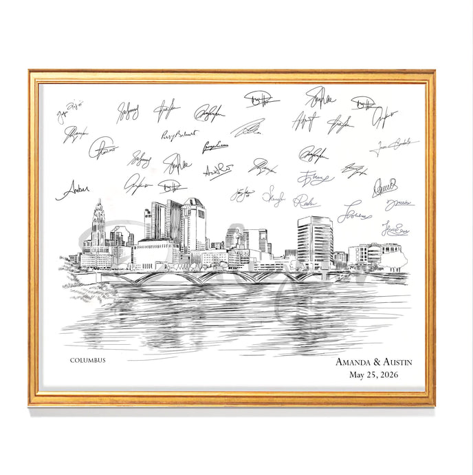 Wedding Guestbook Columbus, Custom Guest Book, Bridal Shower, Guestbook Ideas Alternative Guest Book Unique Wedding Sign-In, Retirement Gift