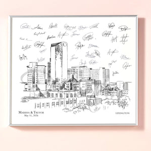 Lexington Wedding Guest Book Custom Guestbook Alternative Wedding Sign-in Personalized Wedding Guestbook Ideas, Retirement Gift