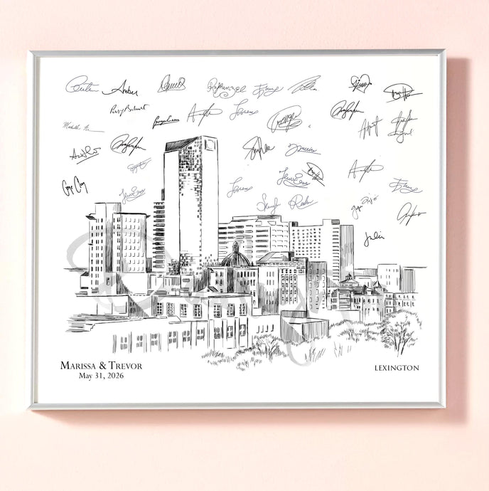 Lexington Wedding Guest Book Custom Guestbook Alternative Wedding Sign-in Personalized Wedding Guestbook Ideas, Retirement Gift