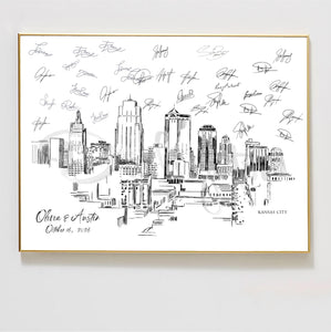 Kansas City Wedding Guestbook, Guest Book, Guest Book Idea, Unique Guest Book, Custom Guestbook, Alternative Guest Book, Wedding Sign-in
