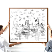 Central Park Wedding Guestbook New York Guest Book NY Custom Guestbook Alternative Guestbook Idea Wedding Sign-in, Retirement Gift